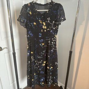 Asian Style Dress - Size EU XL 170/92A - Stars, Galaxy, Night Out